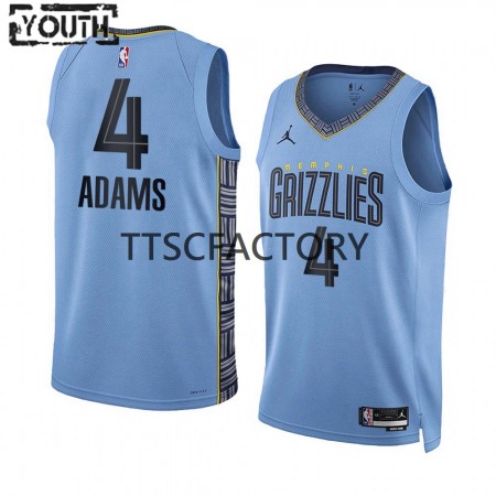 Maillot Basket Memphis Grizzlies Steven Adams 4 Jordan 2022-23 Statement Edition Bleu Swingman - Enfant